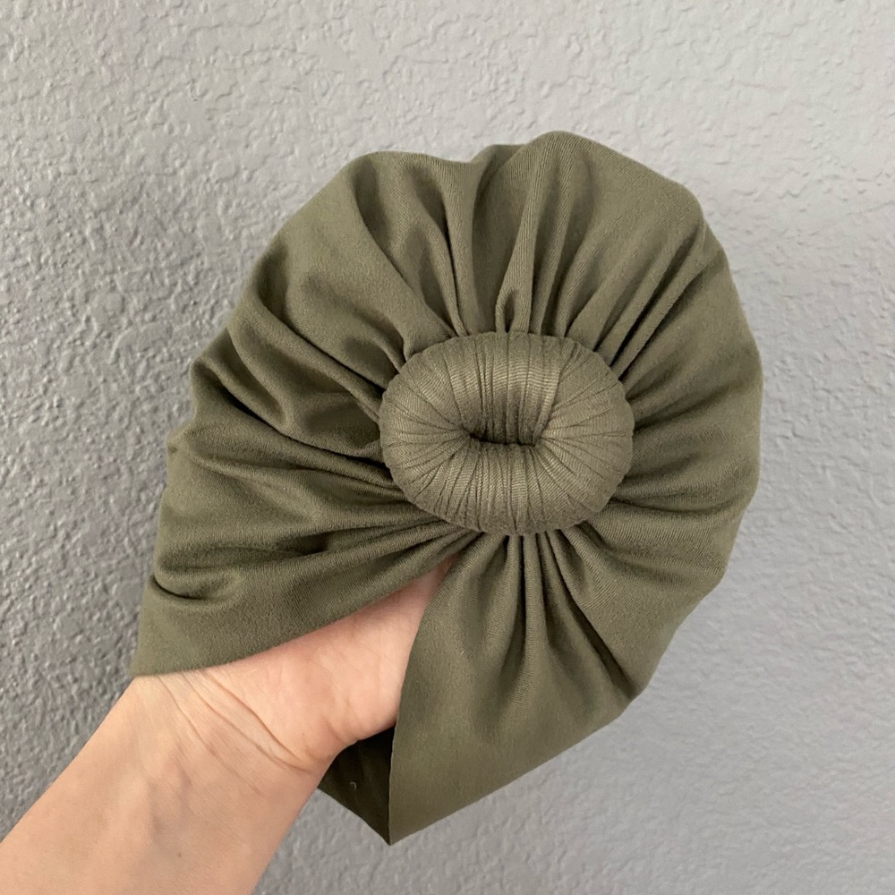 Olive Green Knot Head-wrap